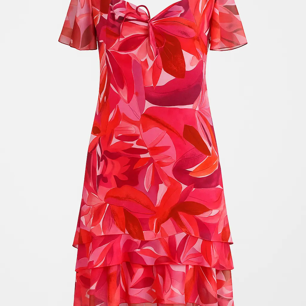 Abito mezza manica fantasia DORABELLA