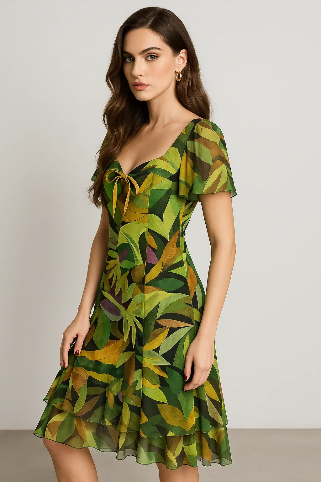 Abito mezza manica fantasia DORABELLA