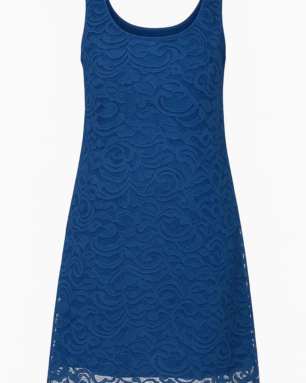 Abito midi a girocollo in pizzo DORABELLA Blu-XXL