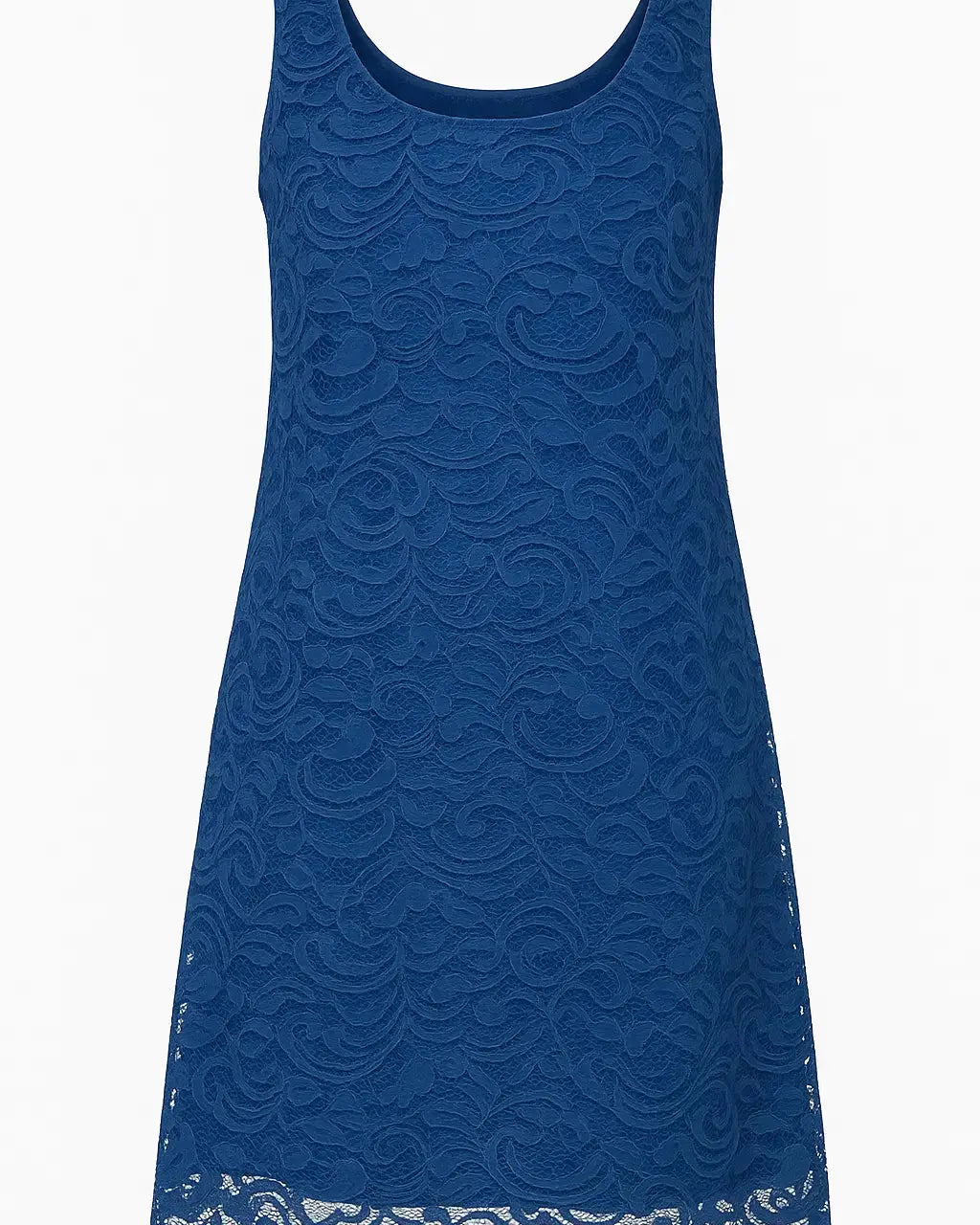 Abito midi a girocollo in pizzo DORABELLA Blu-XXL