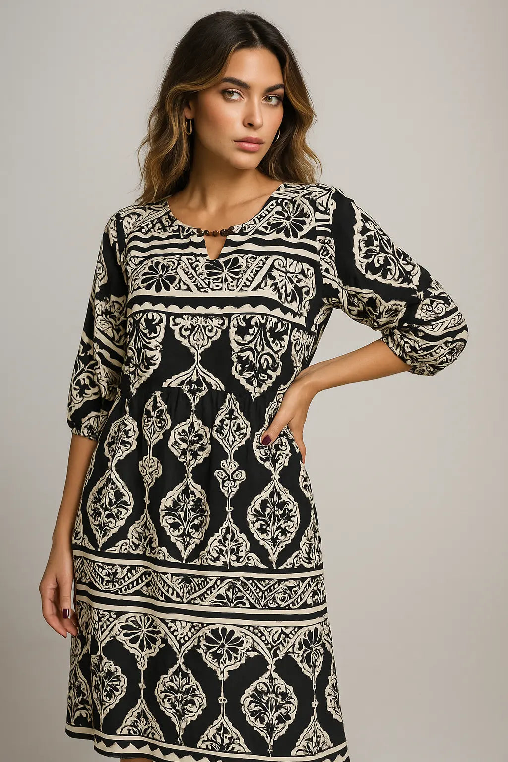 Abito midi con manica 3/4 DORABELLA PIU'