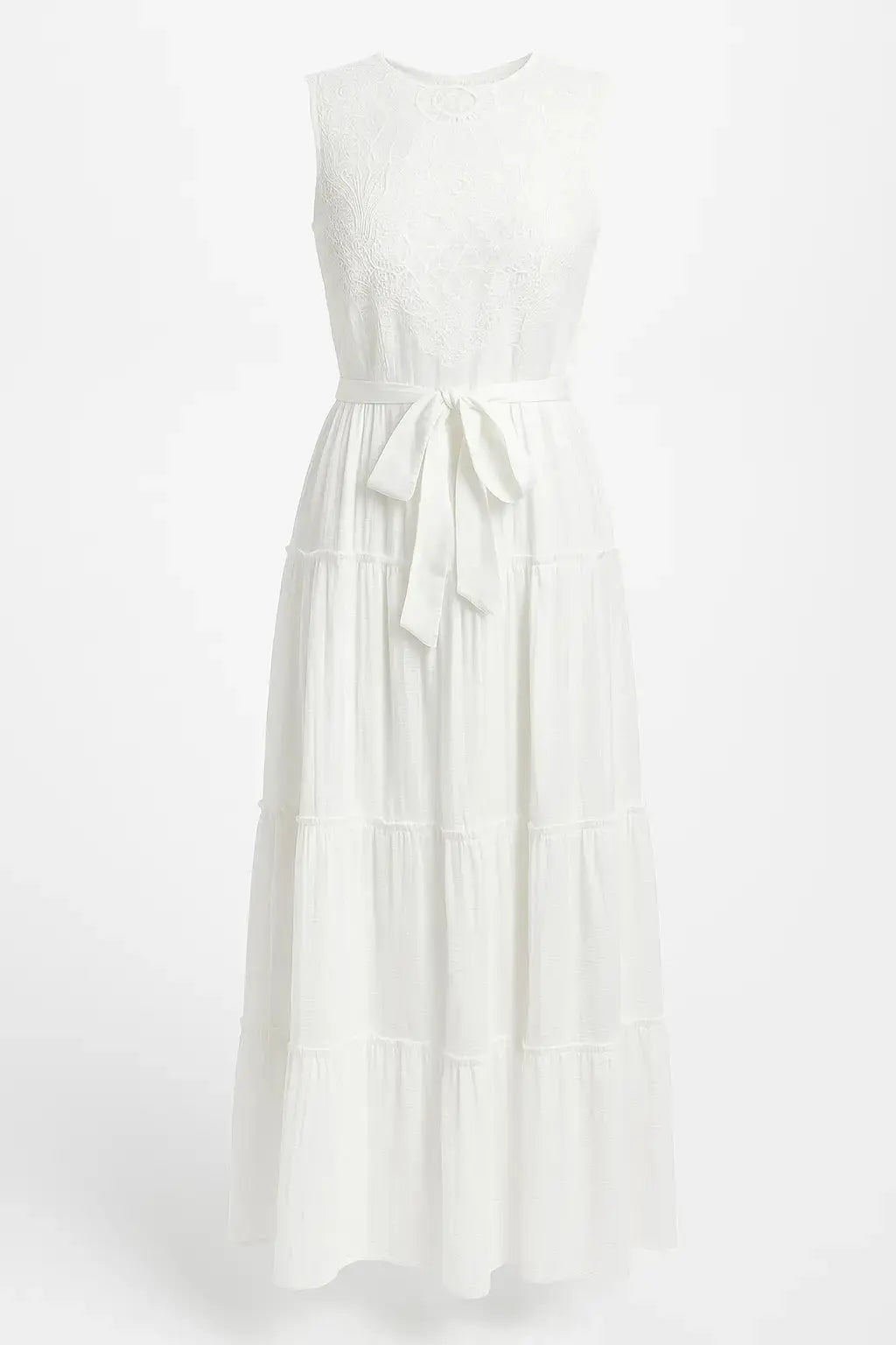 Abito midi in pizzo Unica by Dorabella Bianco-Taglia-unica-44-46-o-M-L