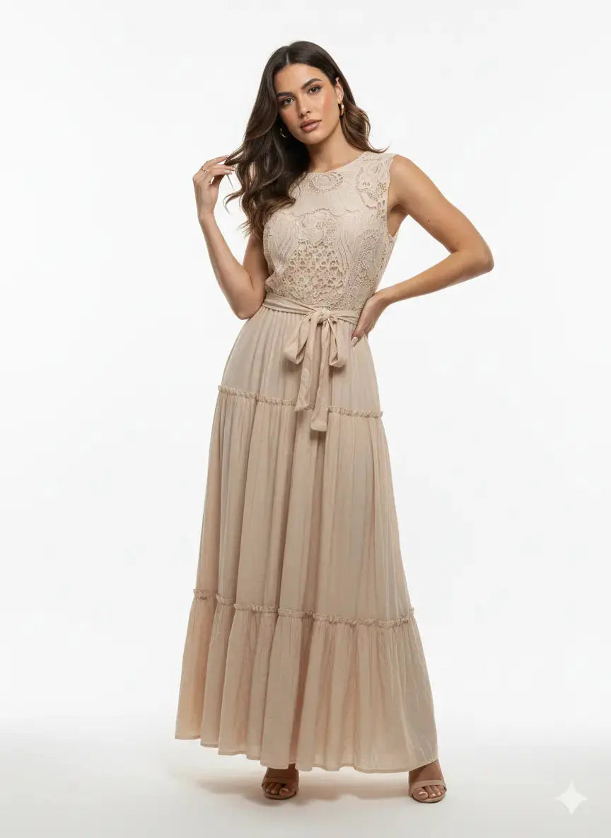 Abito midi in pizzo Unica by Dorabella