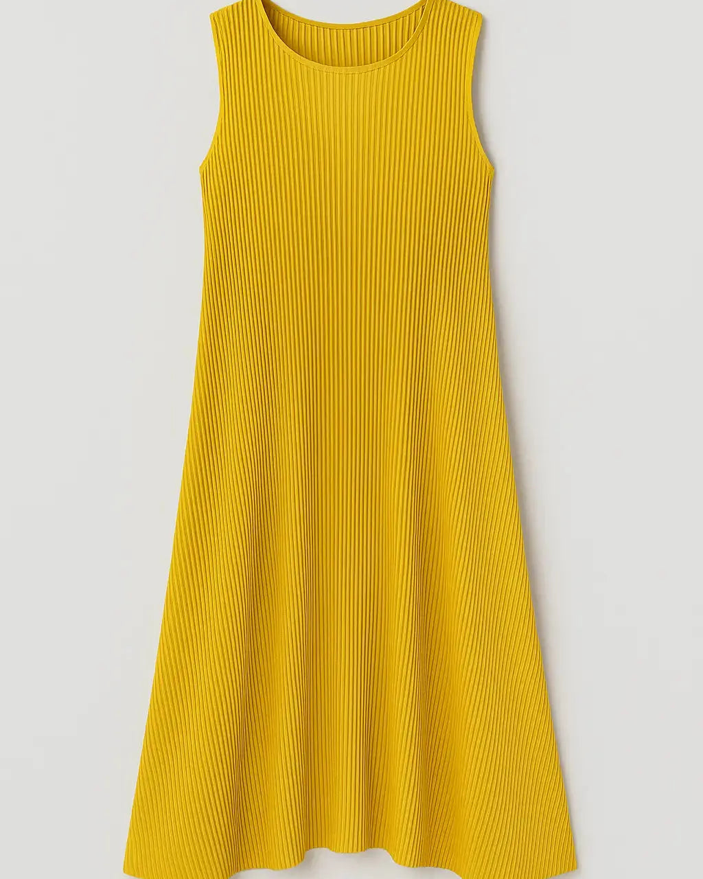 Abito plissettato giromanica Unica by Dorabella Senape-Taglia-Unica-Curvy-fino-alla-54