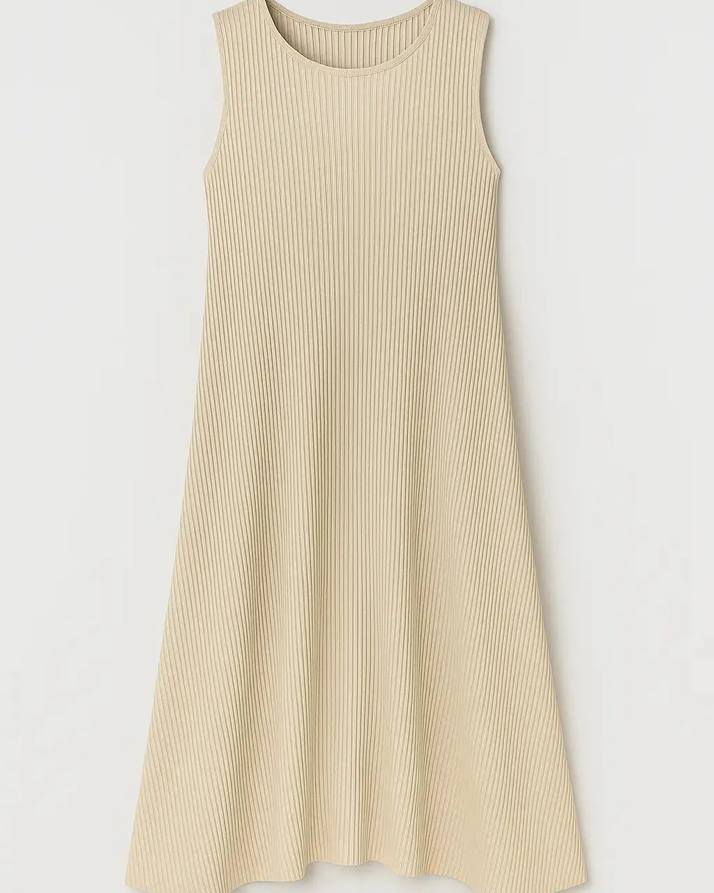 Abito plissettato giromanica Unica by Dorabella Beige-Taglia-Unica-Curvy-fino-alla-54