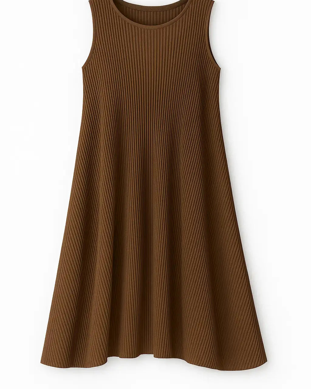 Abito plissettato giromanica Unica by Dorabella Marrone-Taglia-Unica-Curvy-fino-alla-54
