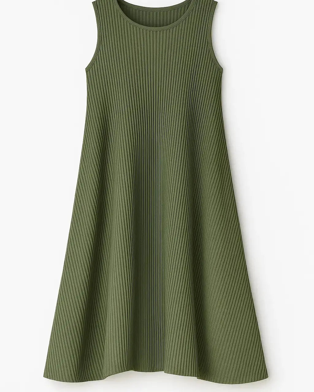 Abito plissettato giromanica Unica by Dorabella Militare-Taglia-Unica-Curvy-fino-alla-54