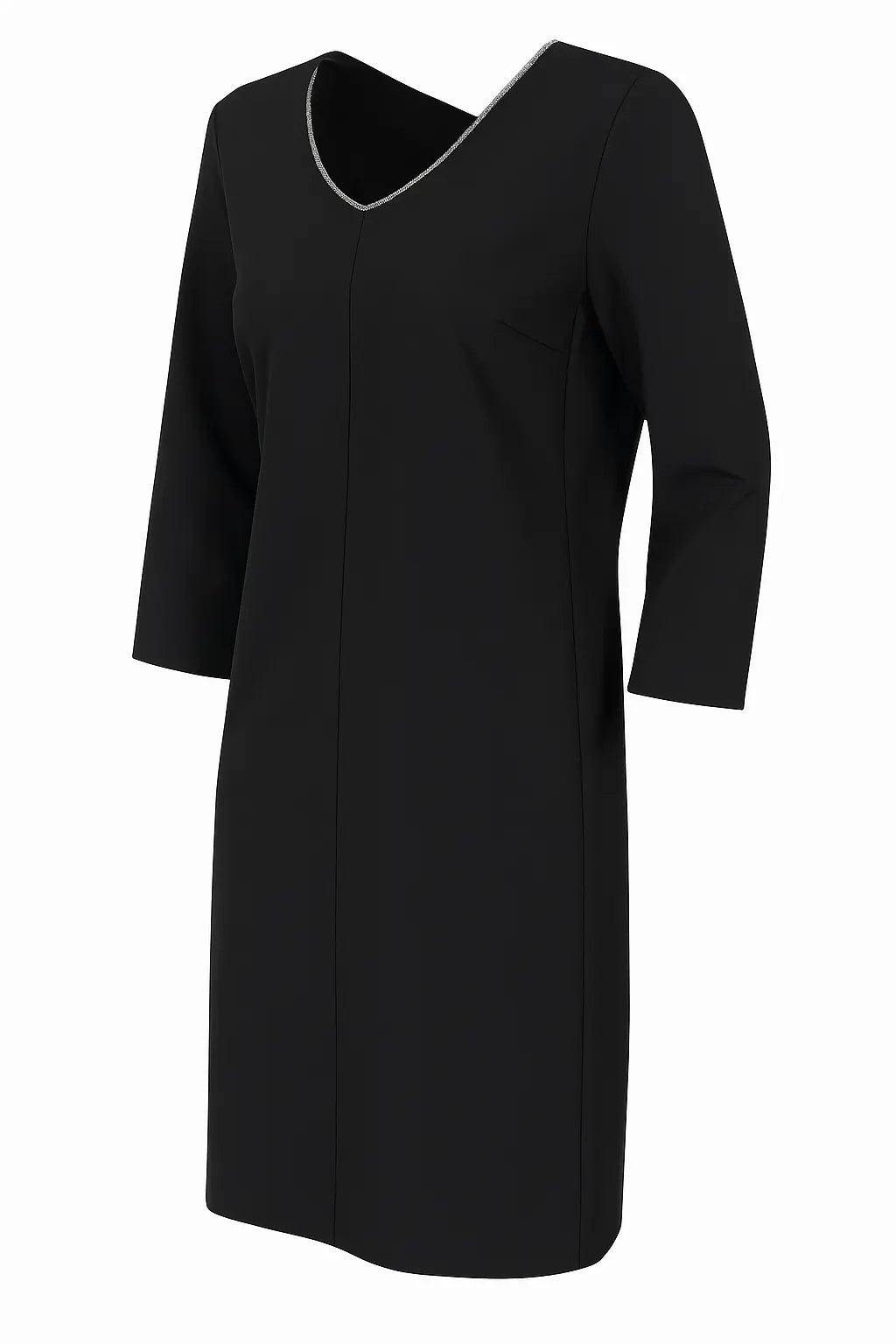 Abito scollo a "V" con ricamo di strass DORABELLA