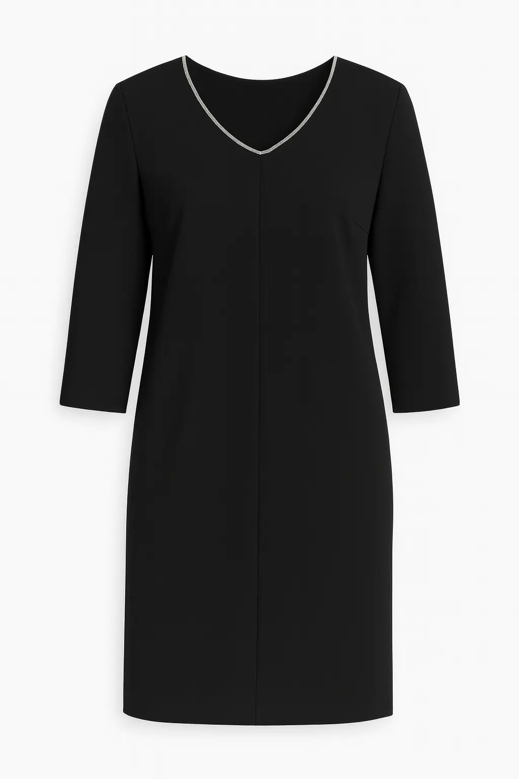 Abito scollo a "V" con ricamo di strass DORABELLA