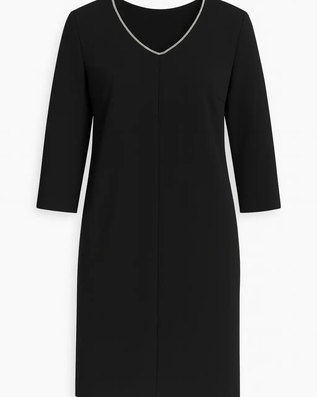 Abito scollo a "V" con ricamo di strass DORABELLA