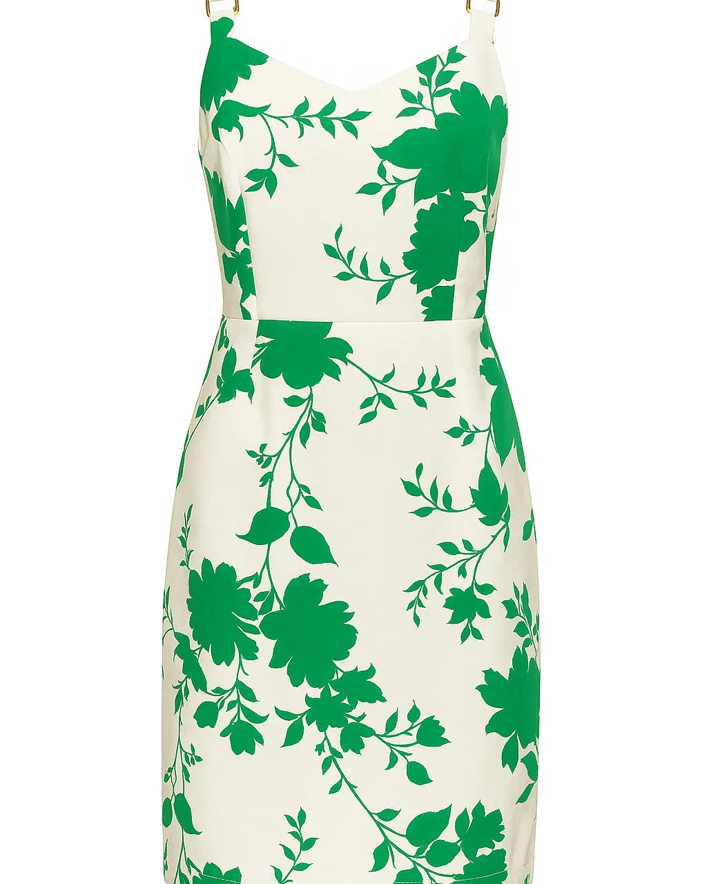 Abito tubino stampato con bretelle e scollo a cuore DORABELLA XXL