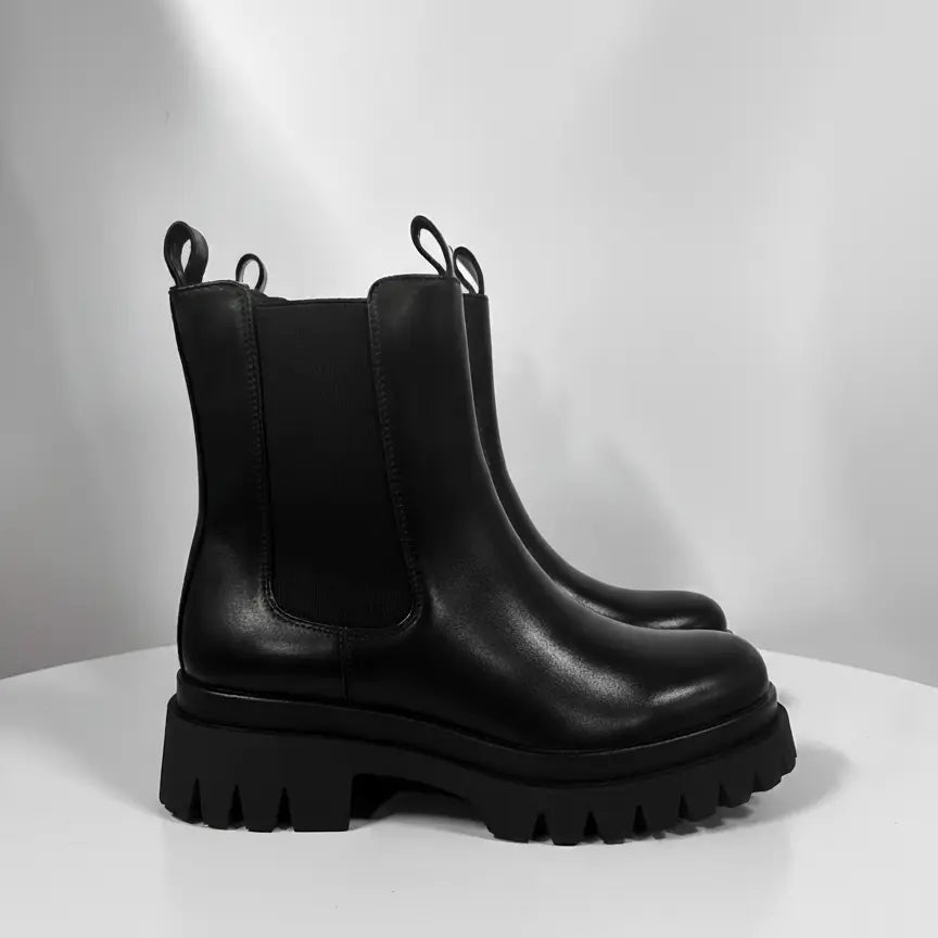 Anfibi con zip laterale e suola alta Dorabella Nero / 41