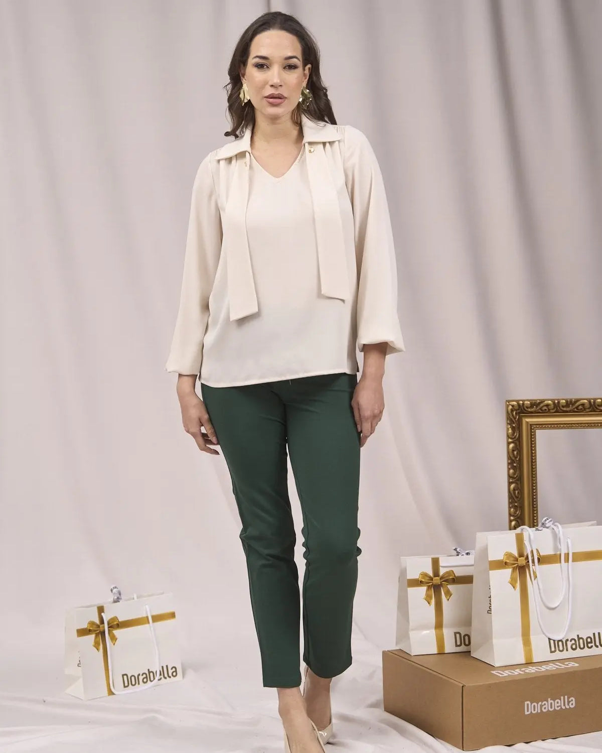 BLUSA CON PARAMONTURA AVORIO DORABELLA