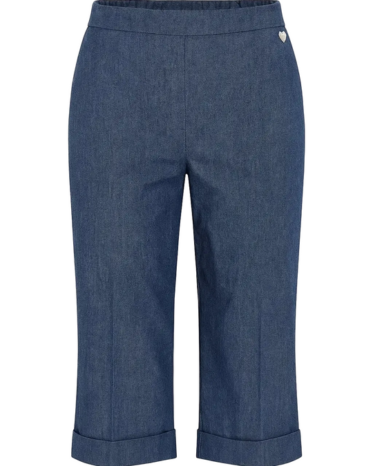 Bermuda con risvolto sul fondo denim Dorabella