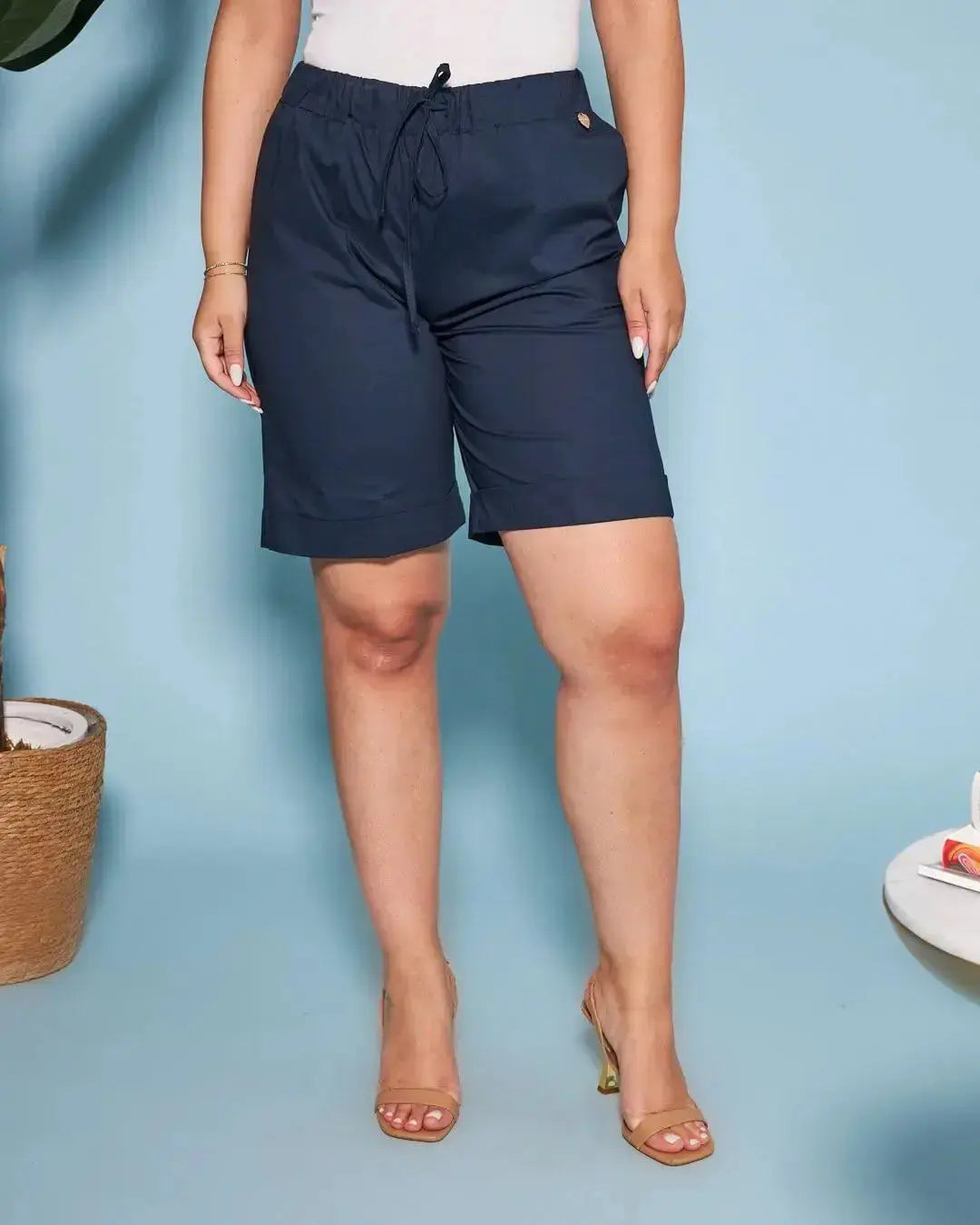 Bermuda in cotone con coulisse laccio DORABELLA