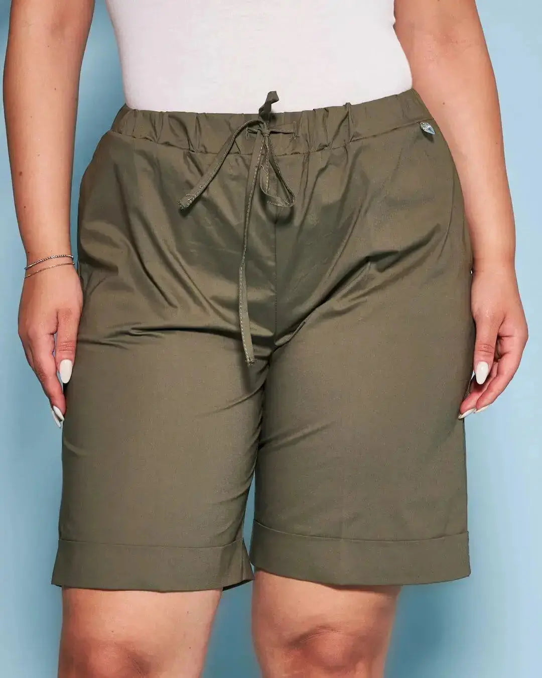Bermuda in cotone con coulisse laccio DORABELLA
