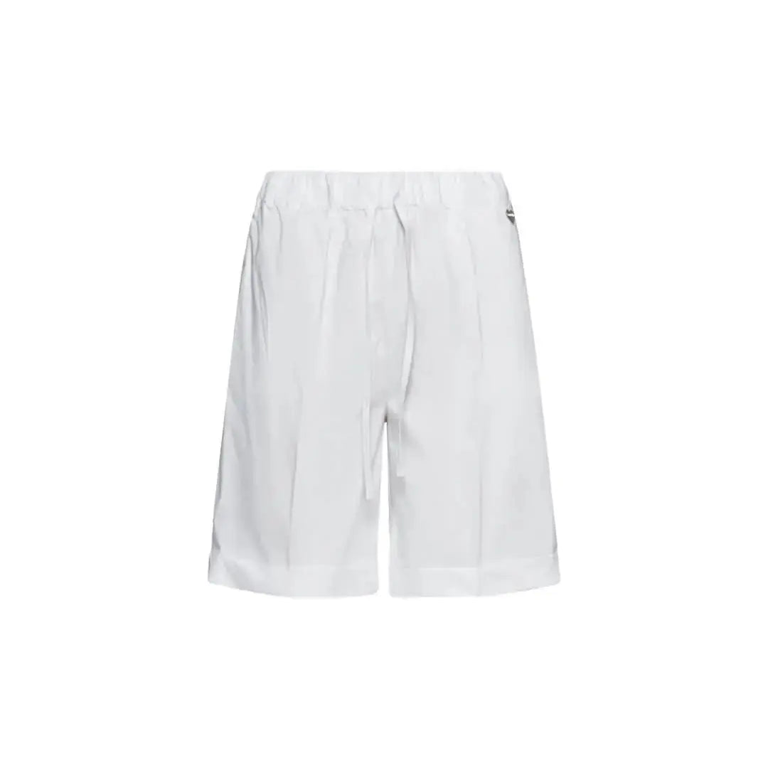 Bermuda in cotone con coulisse laccio BIANCO DORABELLA