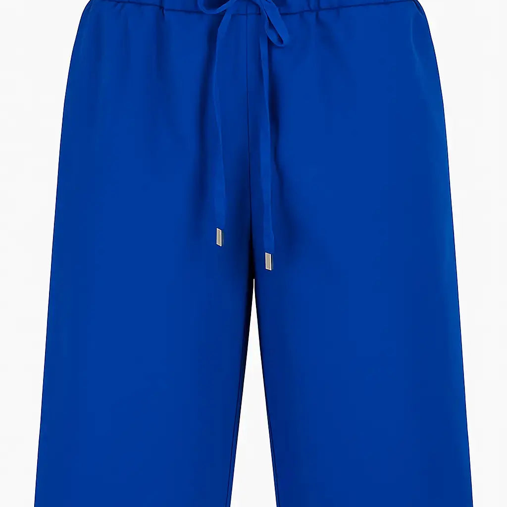 Bermuda in cotone elasticizzato tinta unita con coulisse BLU DORABELLA