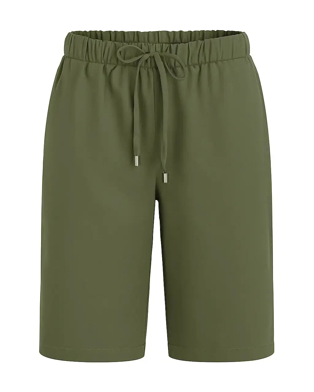 Bermuda in cotone elasticizzato tinta unita con coulisse BLU DORABELLA Militare-3XL