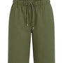 Bermuda in cotone elasticizzato tinta unita con coulisse BLU DORABELLA Militare-3XL