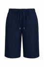 Bermuda in cotone elasticizzato tinta unita con coulisse BLU DORABELLA Deep-Blue-Navy-3XL