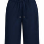 Bermuda in cotone elasticizzato tinta unita con coulisse BLU DORABELLA Deep-Blue-Navy-3XL