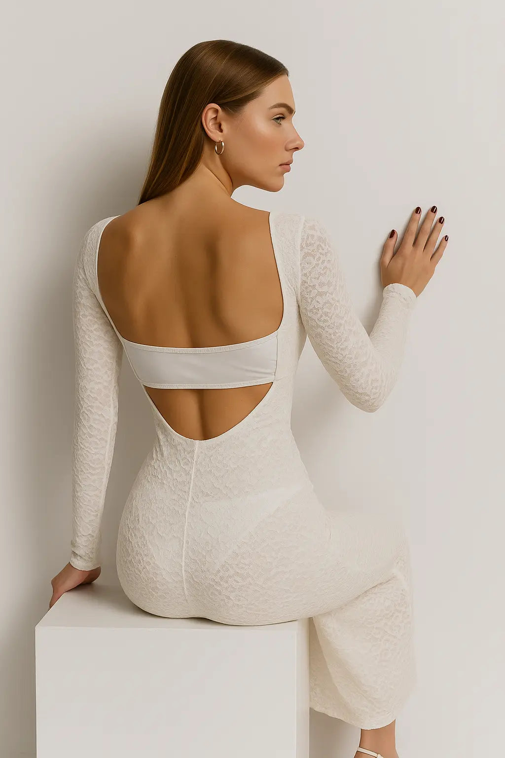 Bikini due pezzi con abito copricostume in pizzo Unica by Dorabella