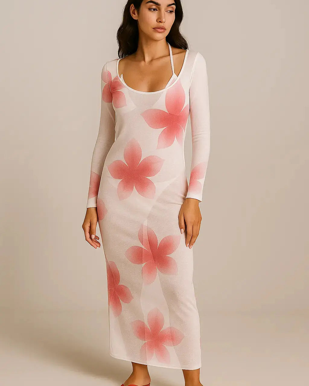 Bikini due pezzi stampato con abito copricostume in rete stampata Unica by Dorabella