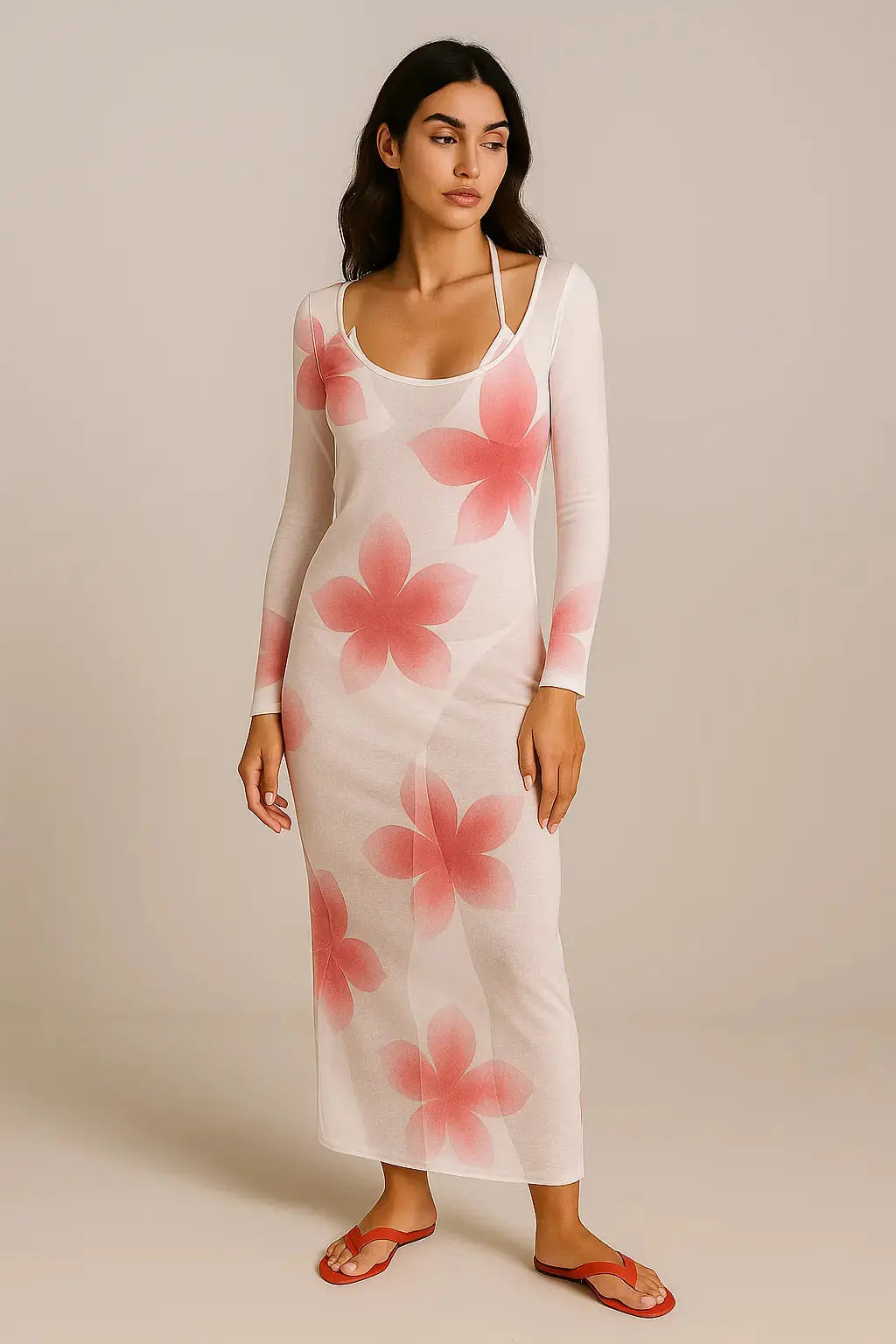 Bikini due pezzi stampato con abito copricostume in rete stampata Unica by Dorabella