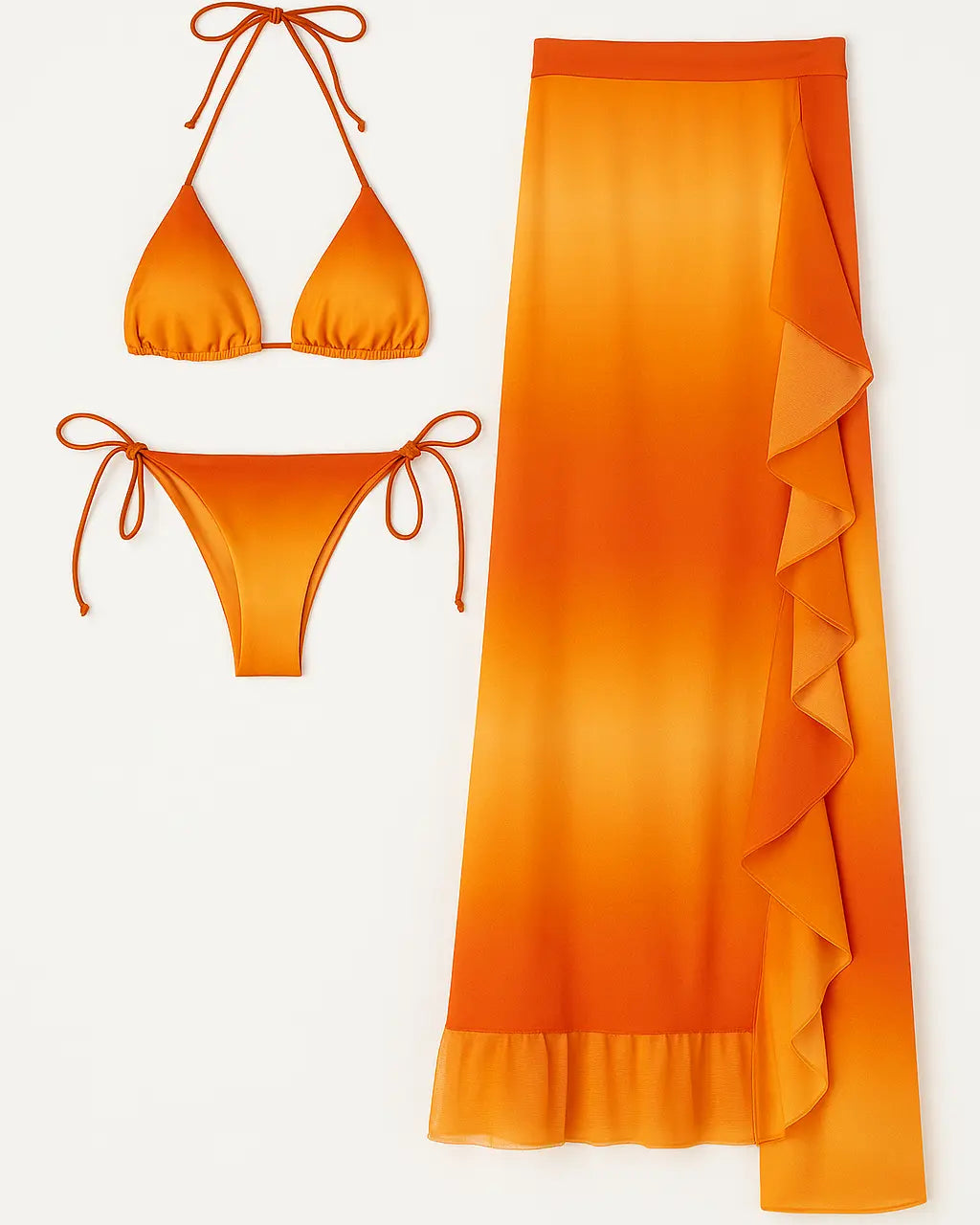 Bikini due pezzi stampato con gonna pareo con rouches Unica by Dorabella