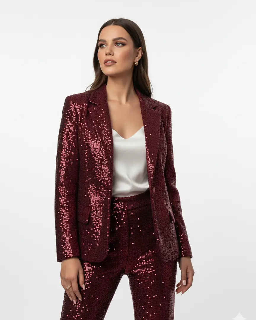 Blazer aperto paillettes IRONICA
