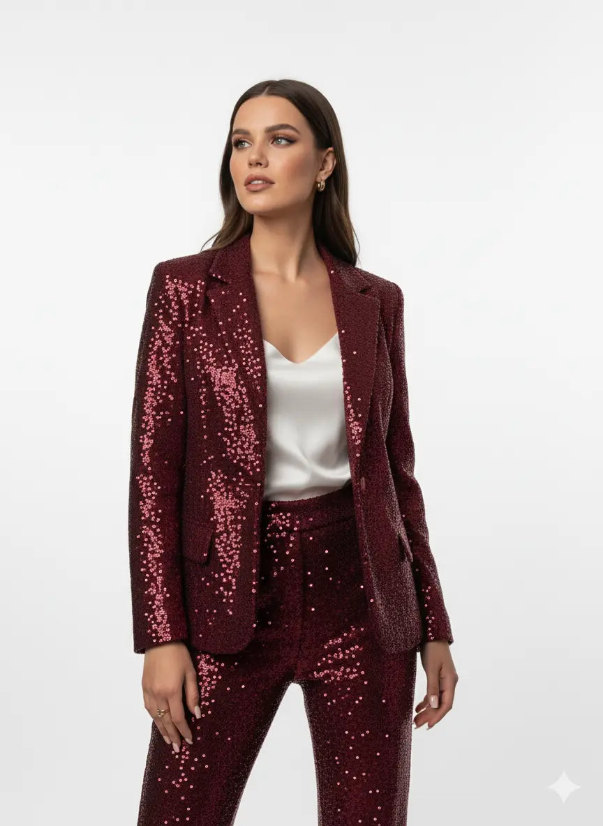 Blazer aperto paillettes IRONICA