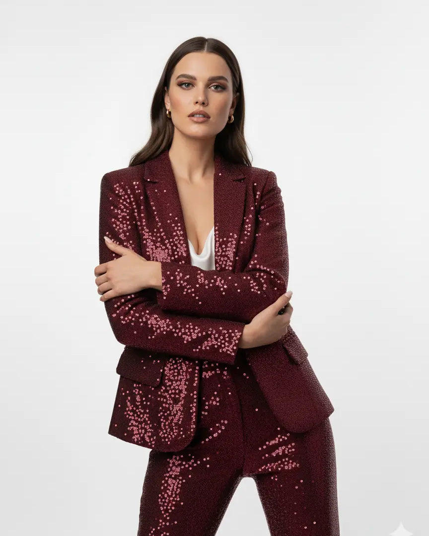 Blazer aperto paillettes IRONICA