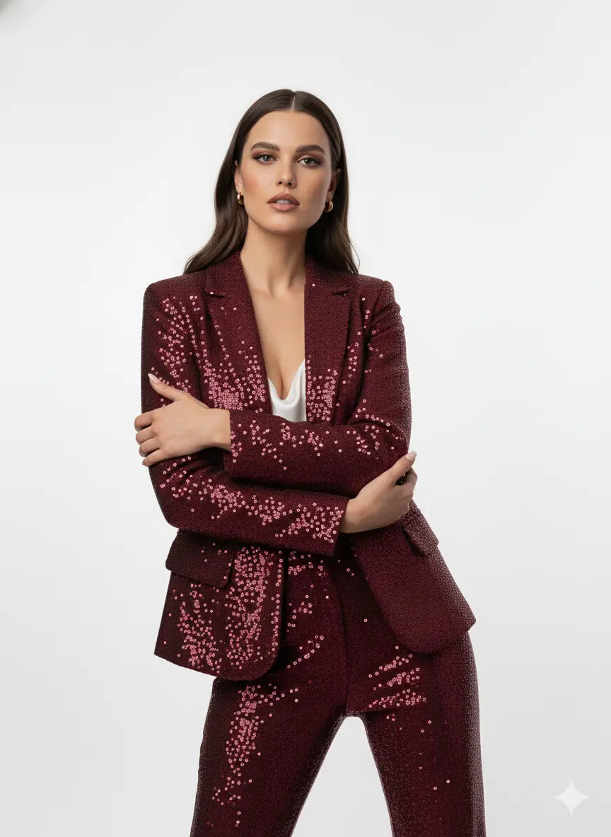 Blazer aperto paillettes IRONICA