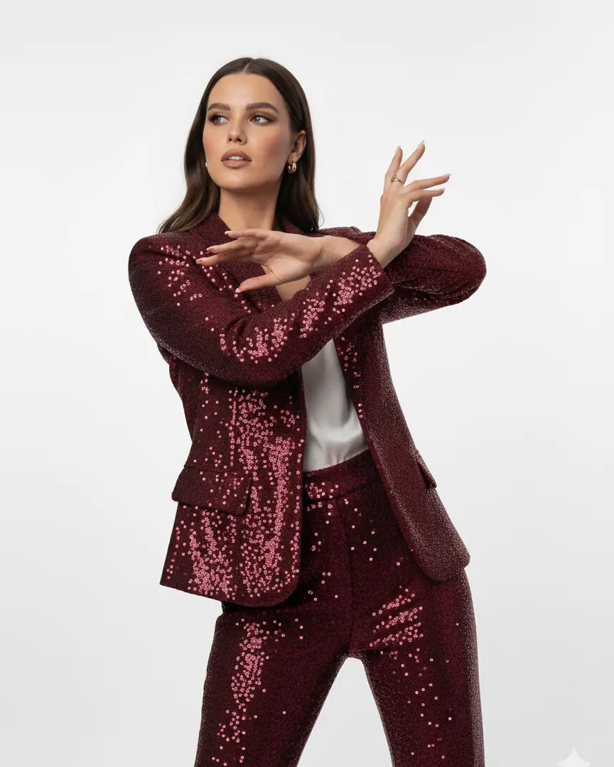 Blazer aperto paillettes IRONICA
