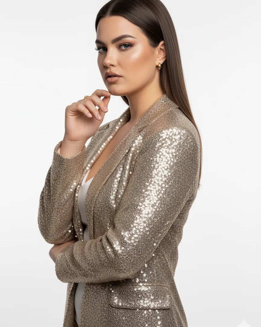 Blazer aperto paillettes IRONICA
