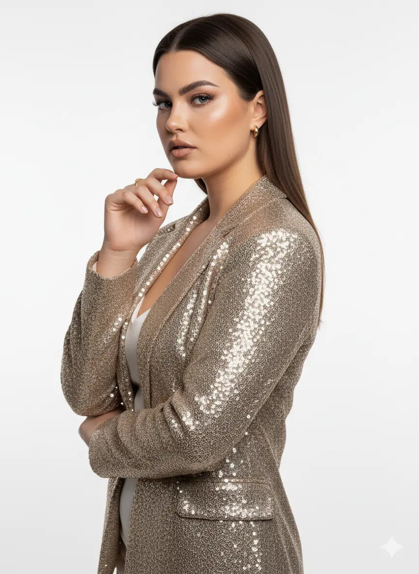Blazer aperto paillettes IRONICA