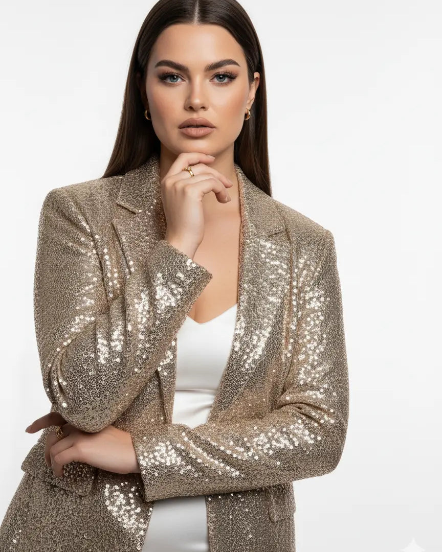 Blazer aperto paillettes IRONICA