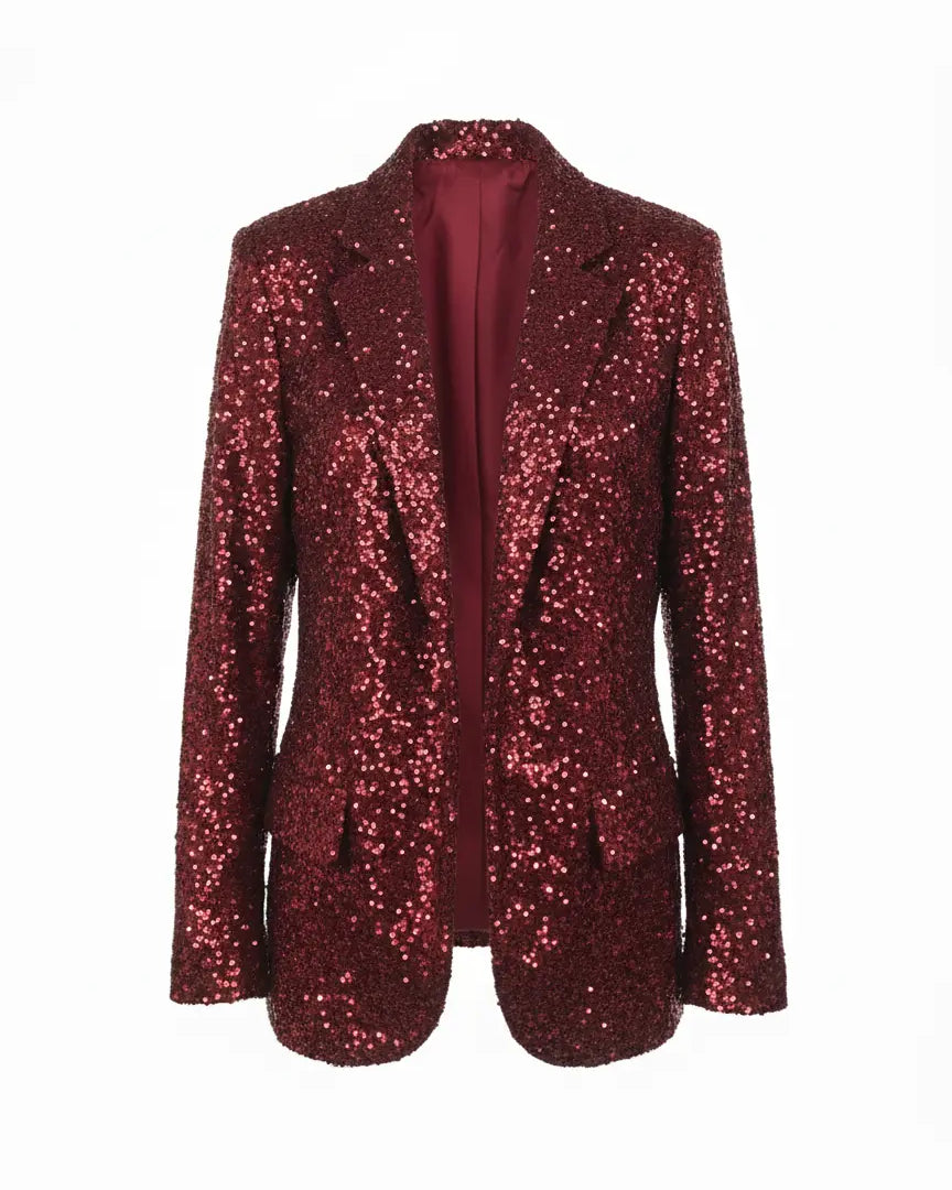 Blazer aperto paillettes IRONICA M/L / Rosso
