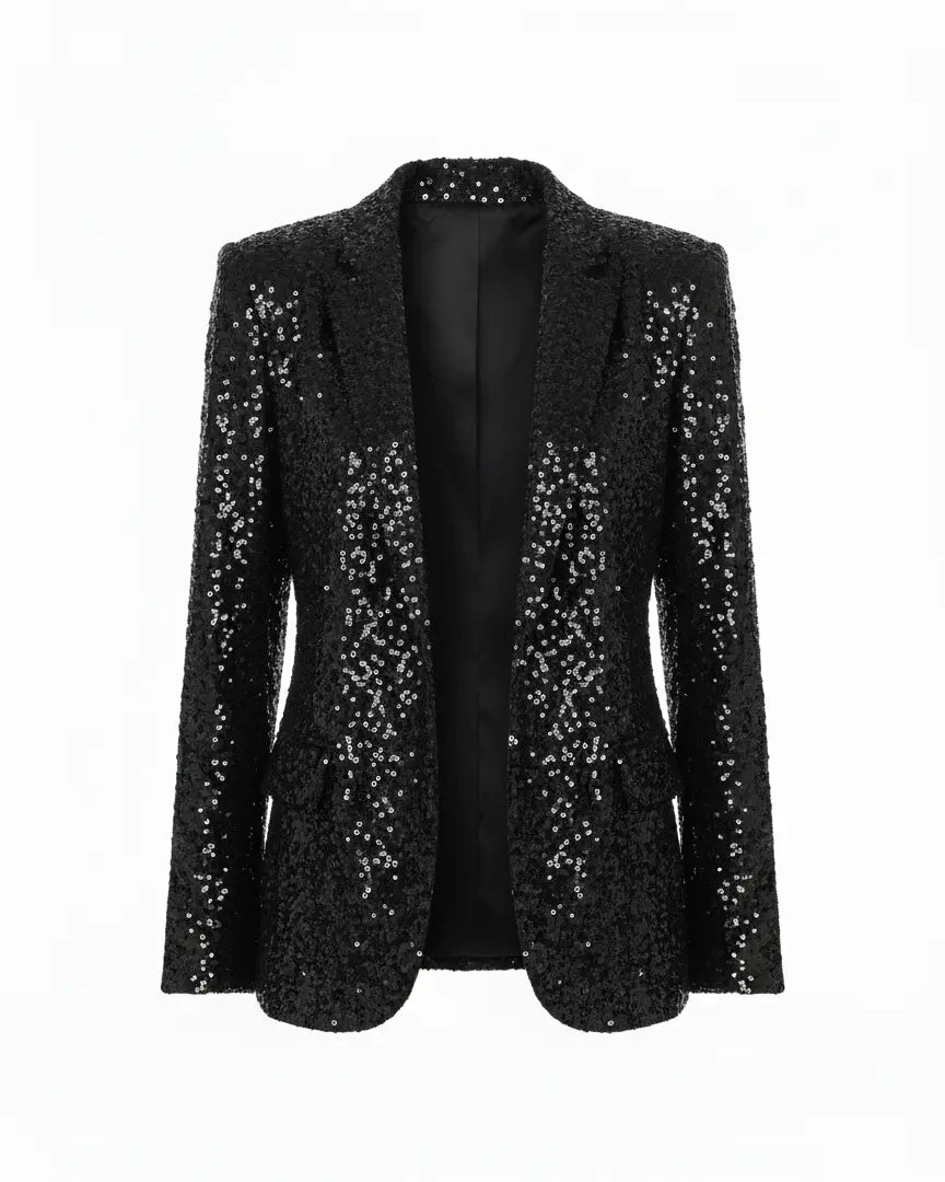 Blazer aperto paillettes IRONICA M/L / Nero