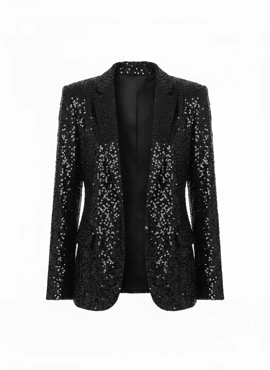 Blazer aperto paillettes IRONICA M/L / Nero