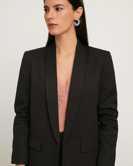 Blazer con collo sciallato e arriccio fondo manica Unica by Dorabella