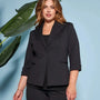 Blazer corto senza revers in jersey punto Milano elasticizzato di misto cotone DORABELLA