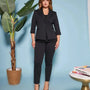 Blazer corto senza revers in jersey punto Milano elasticizzato di misto cotone DORABELLA