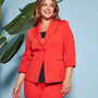 Blazer corto senza revers in jersey punto Milano elasticizzato di misto cotone DORABELLA