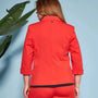 Blazer corto senza revers in jersey punto Milano elasticizzato di misto cotone DORABELLA