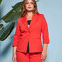 Blazer corto senza revers in jersey punto Milano elasticizzato di misto cotone DORABELLA