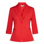 Blazer corto senza revers in jersey punto Milano elasticizzato di misto cotone DORABELLA