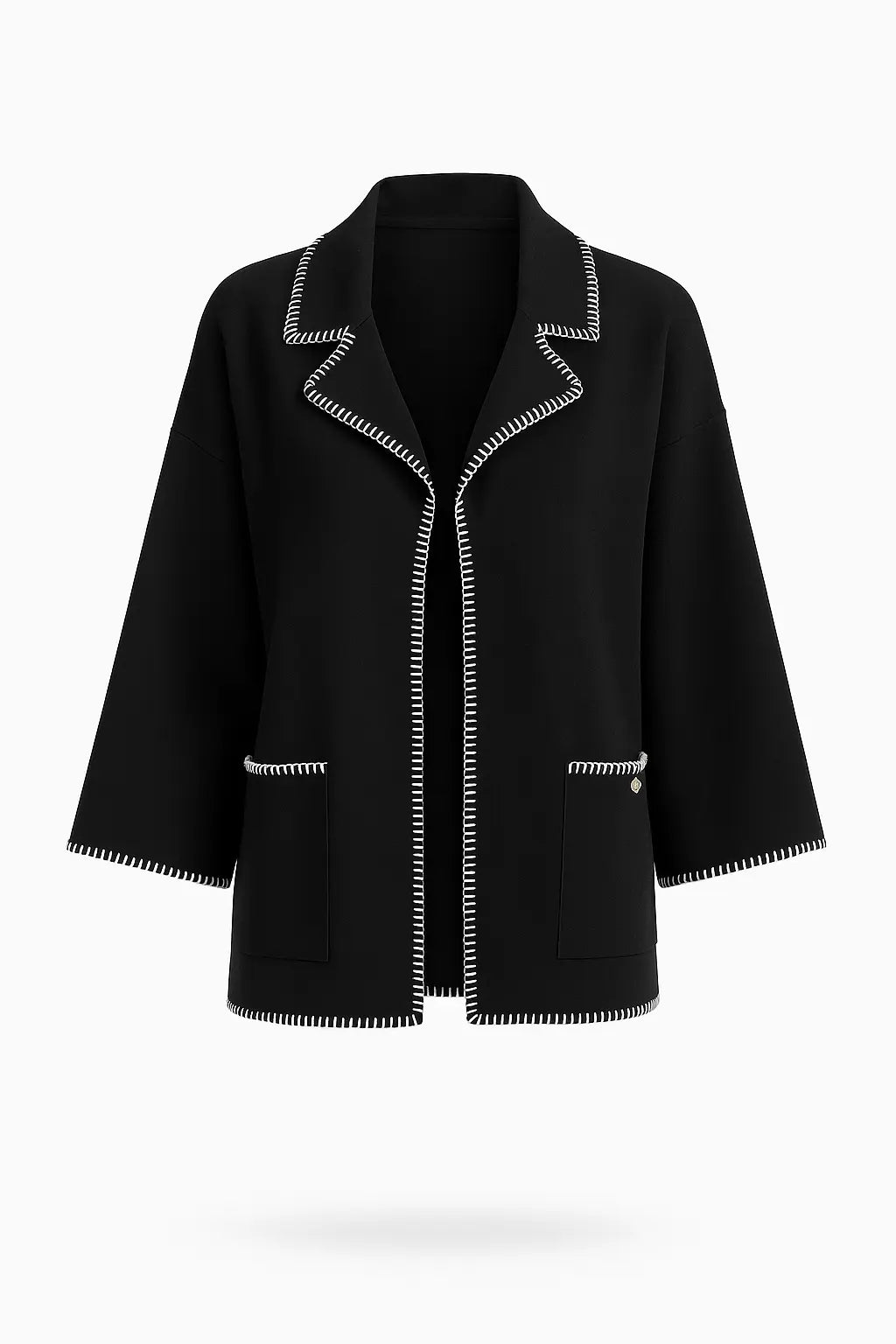 Blazer in maglia con profili a contrasto DORABELLA