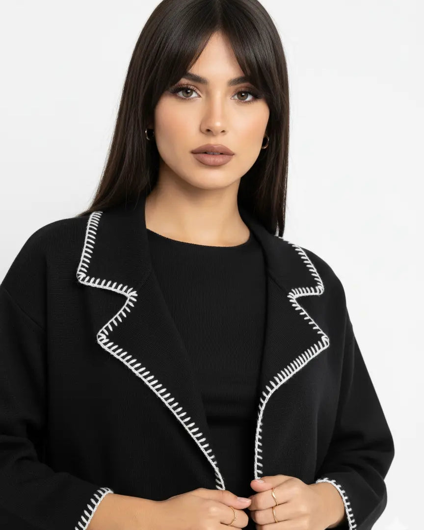 Blazer in maglia con profili a contrasto DORABELLA